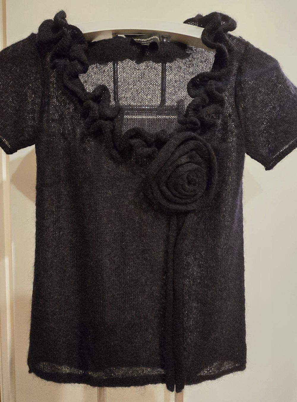 Armani Black Mohair Top