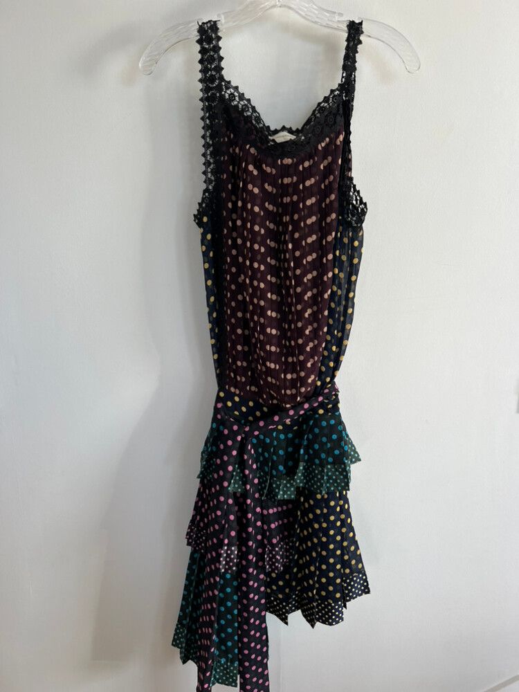 white christmas dresses ZIMMERMANN BLACK POLKA DOT TIERED DRESS main image 1