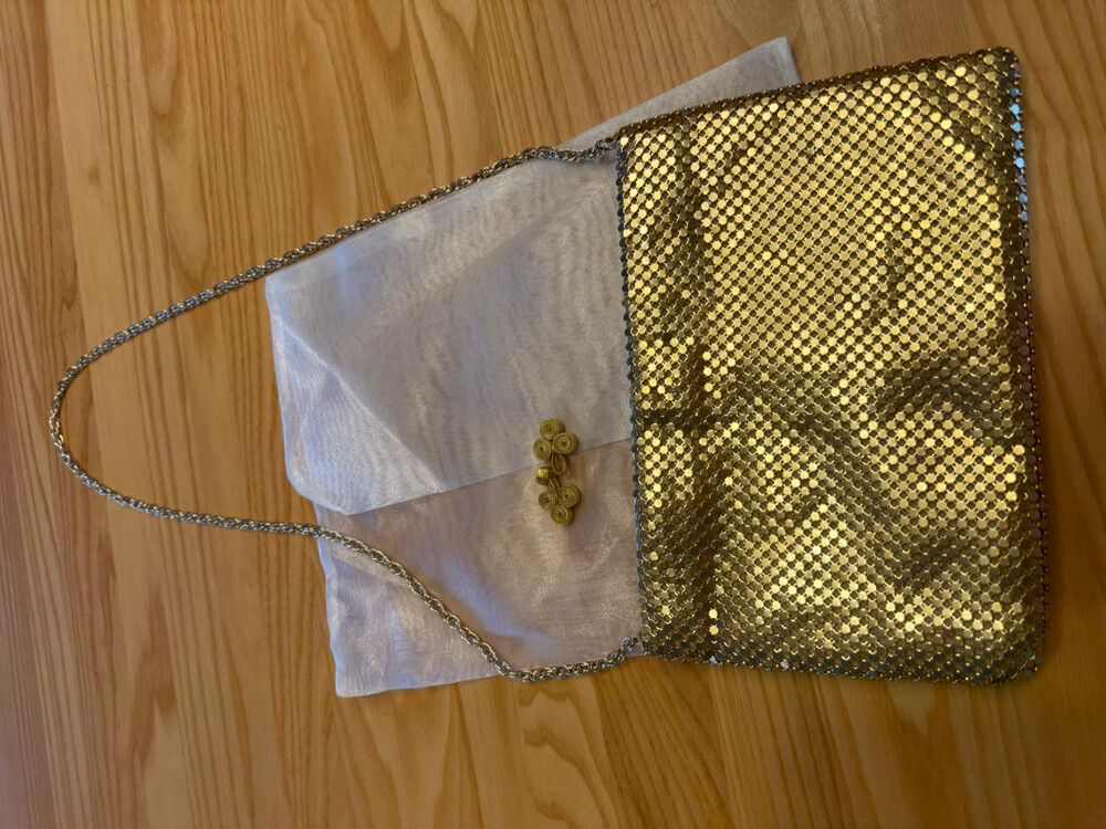 Paco Rabanne 1969 metallic gold handbag