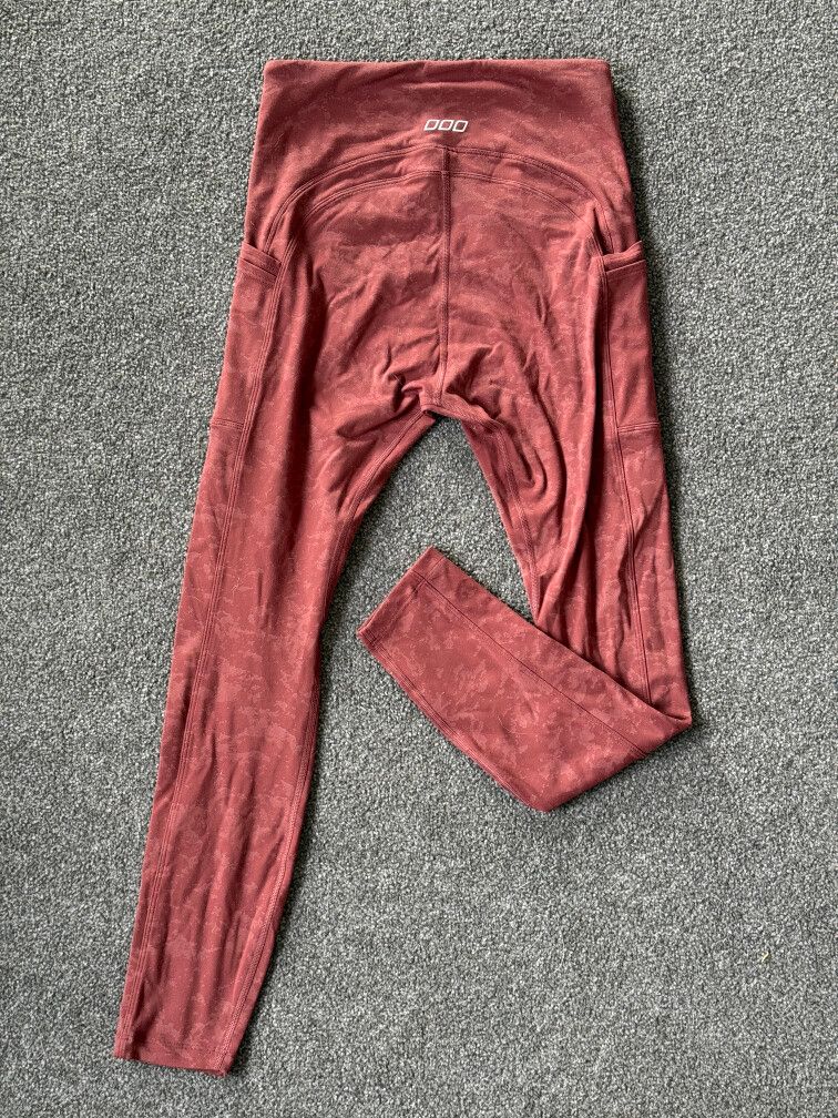 Lorna Jane Red Camo Leggings