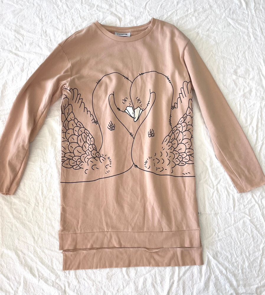Federation Pink Swan Tunic Top Size XXS