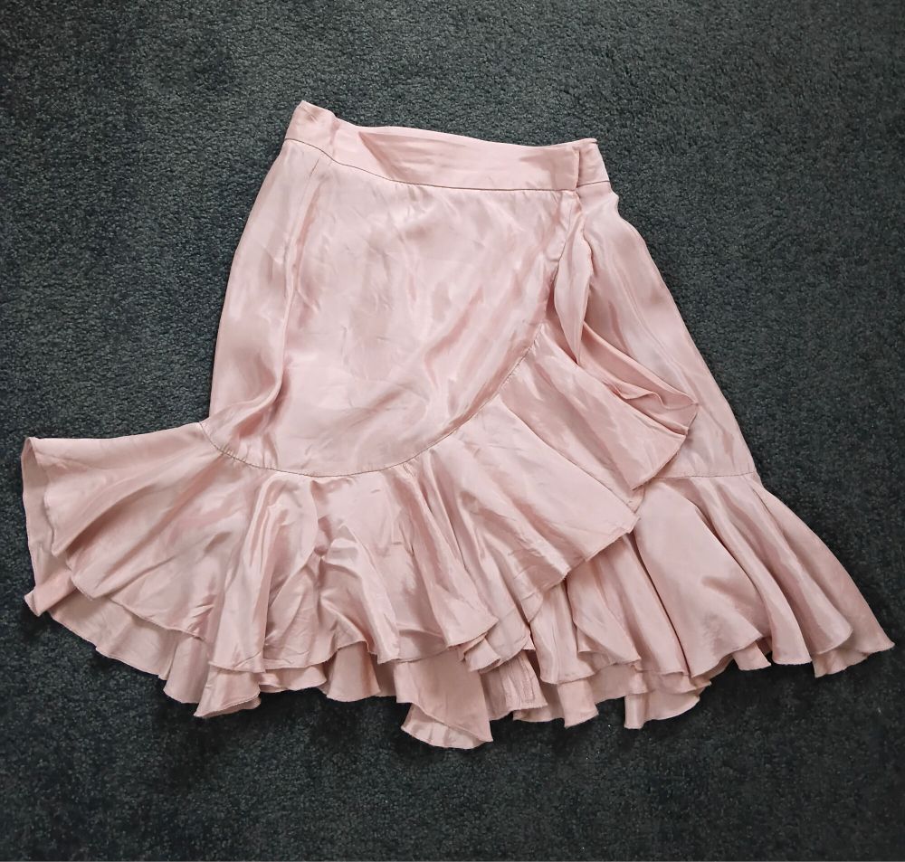 Karen Walker pink wrap skirt