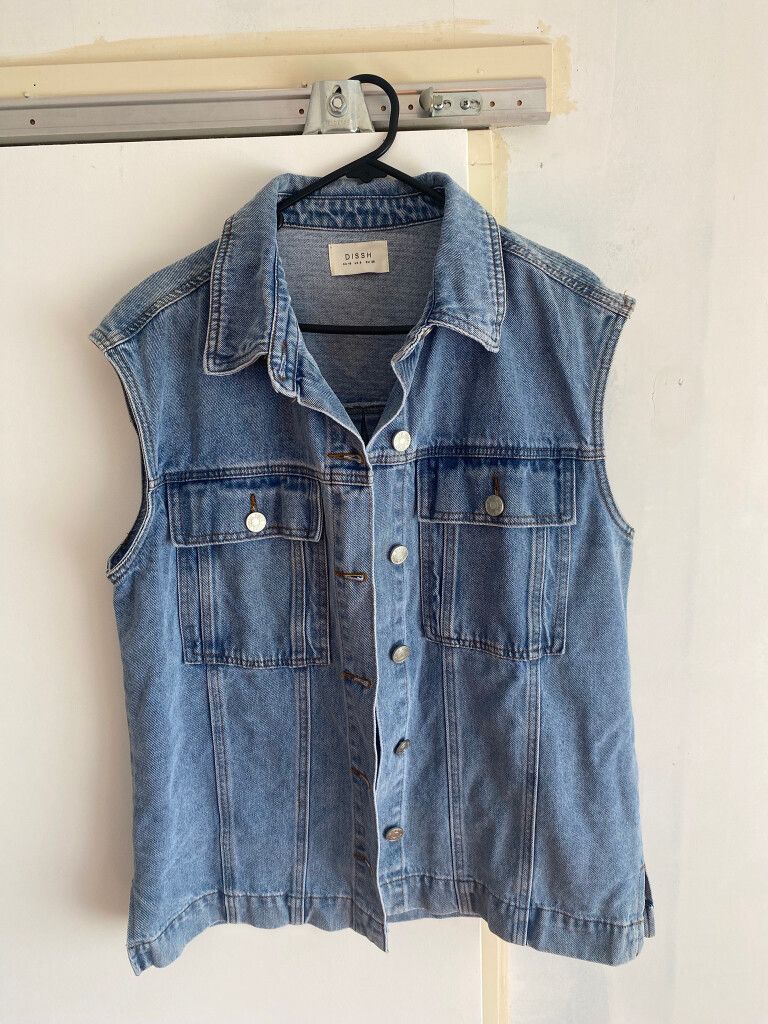 DISSH Blue Denim Vest Size AU 10