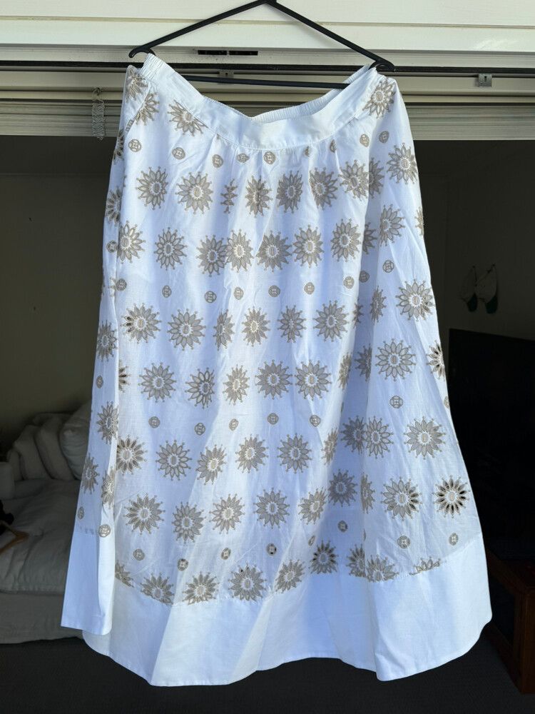 White Patterned Skirt