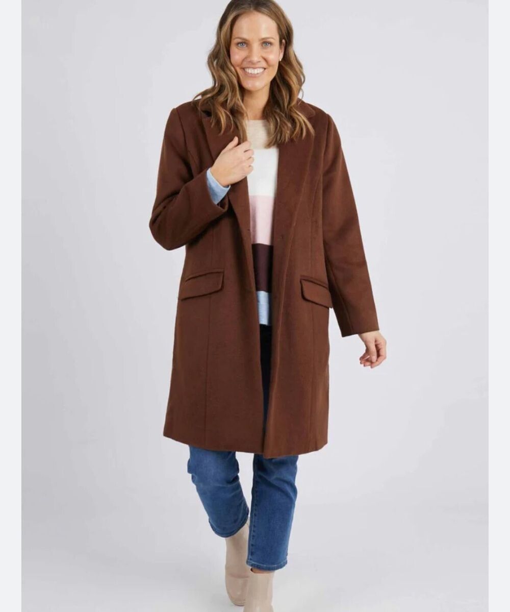 Tasman chocolate coat (Large) -Flo & Frankie