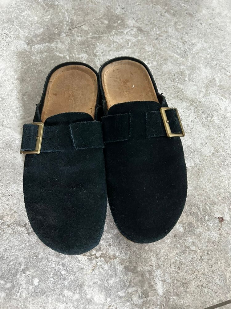 Clarks Black Mules