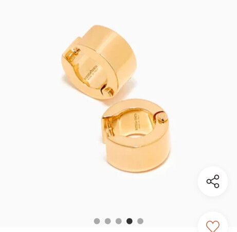Bottega Veneta original Bolt Mini Hoop Earrings in 18kt Gold-plated