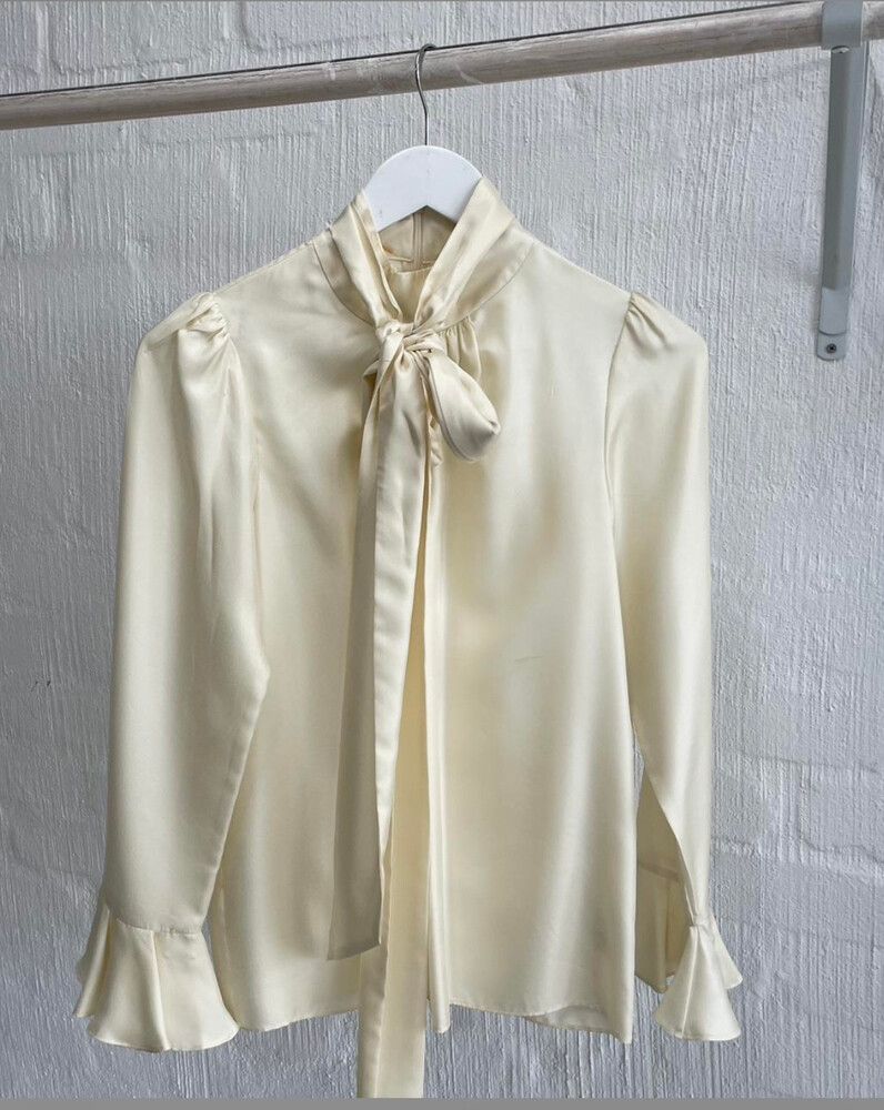 Zimmermann Ivory Tie Neck Blouse