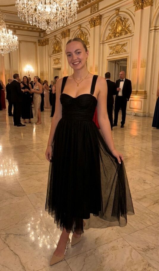 Zimmermann Black TULLE  Midi Dress SIZE 0