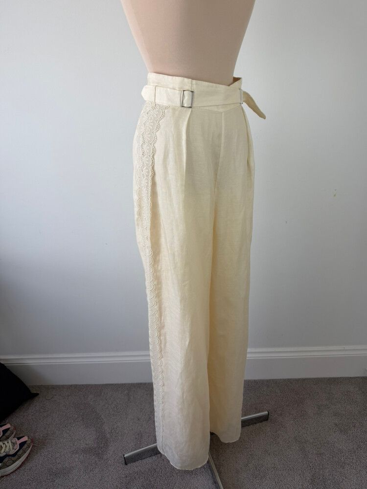 Zimmermann Cream Linen Pants