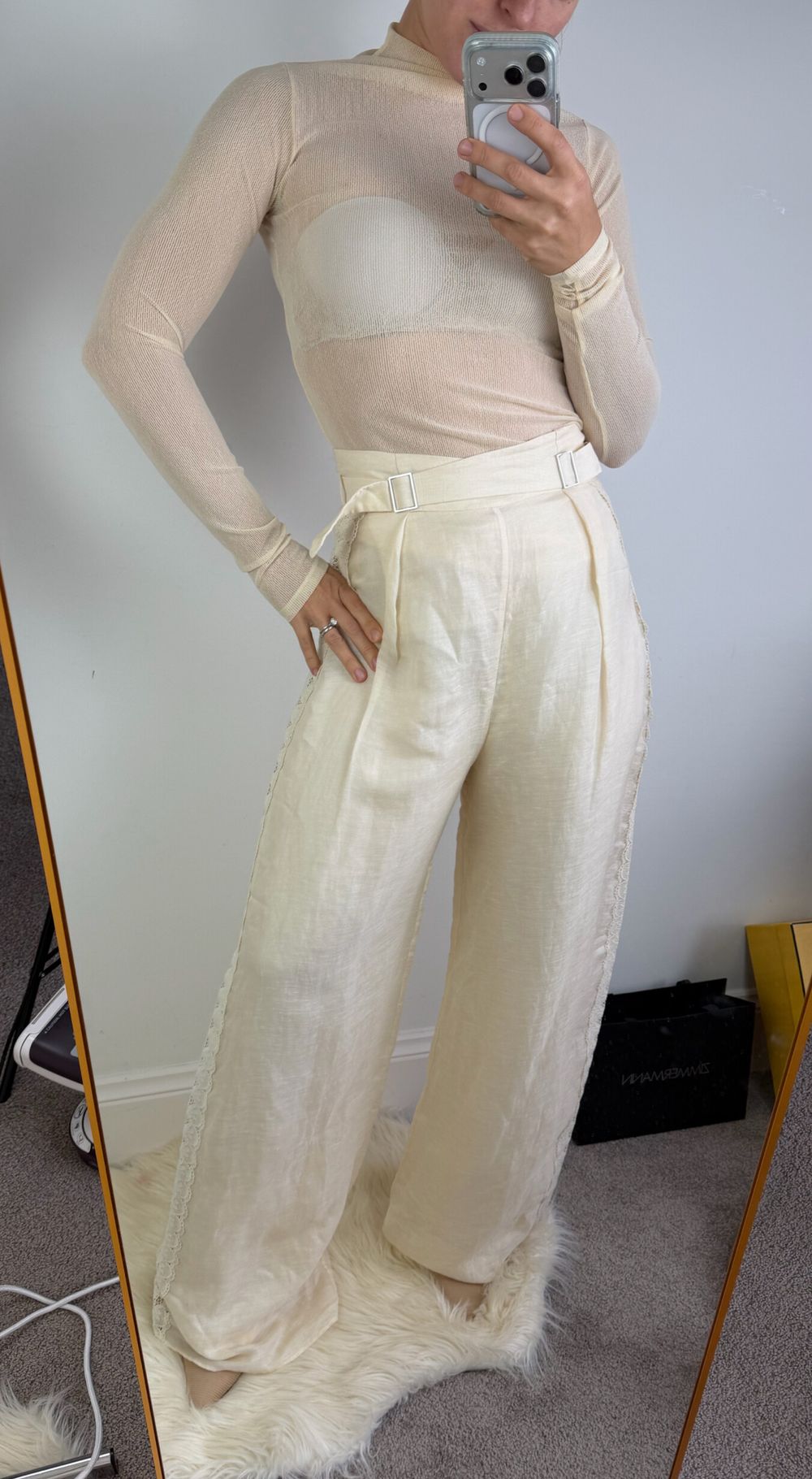 Zimmermann Cream Linen Pants