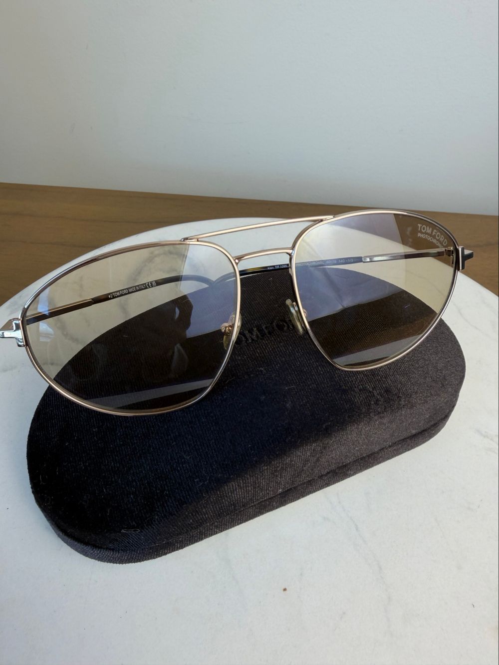 Tom Ford Ken Gold Aviator Sunglasses