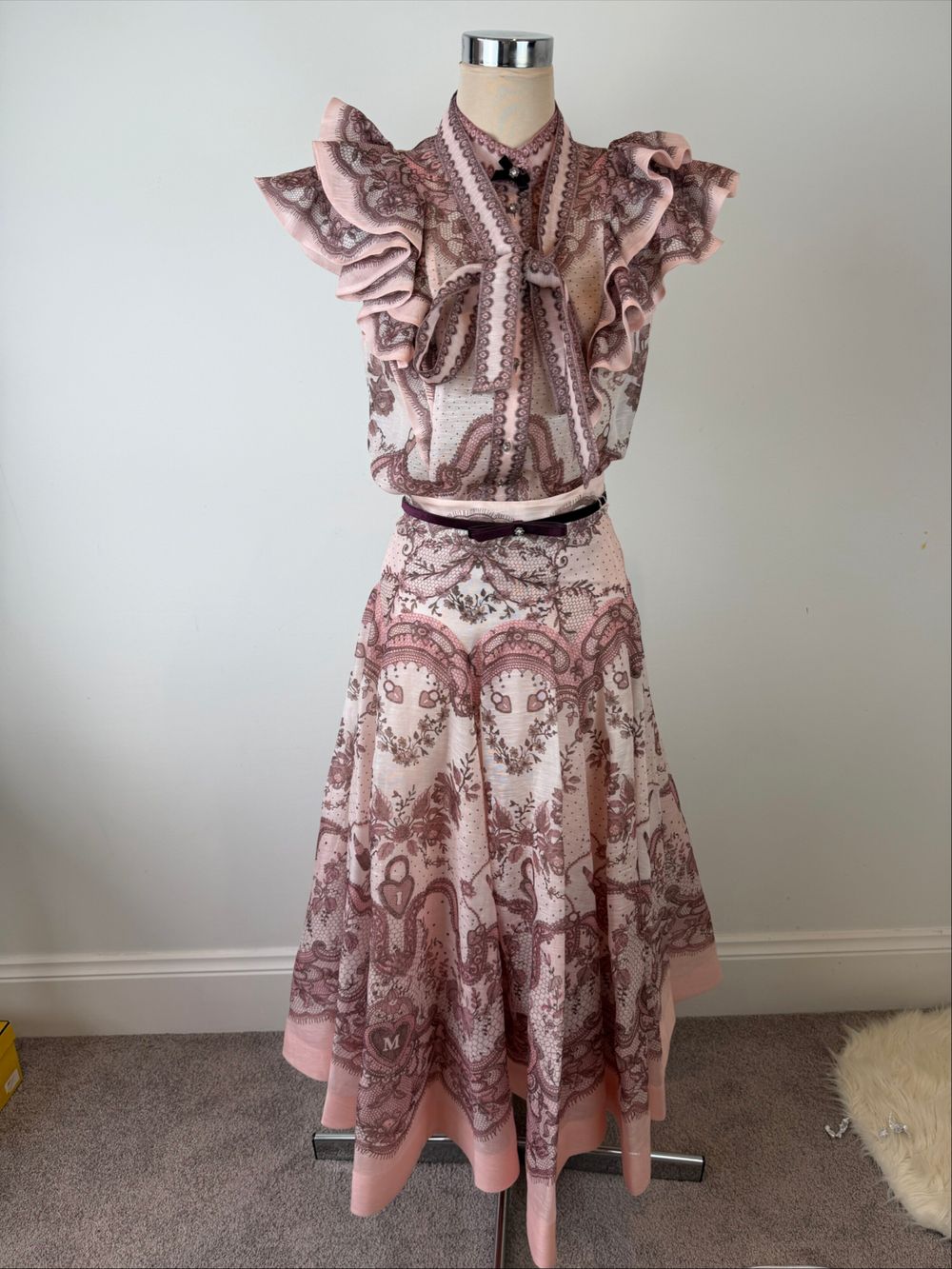 Zimmermann Crush Skirt & Blouse  set
