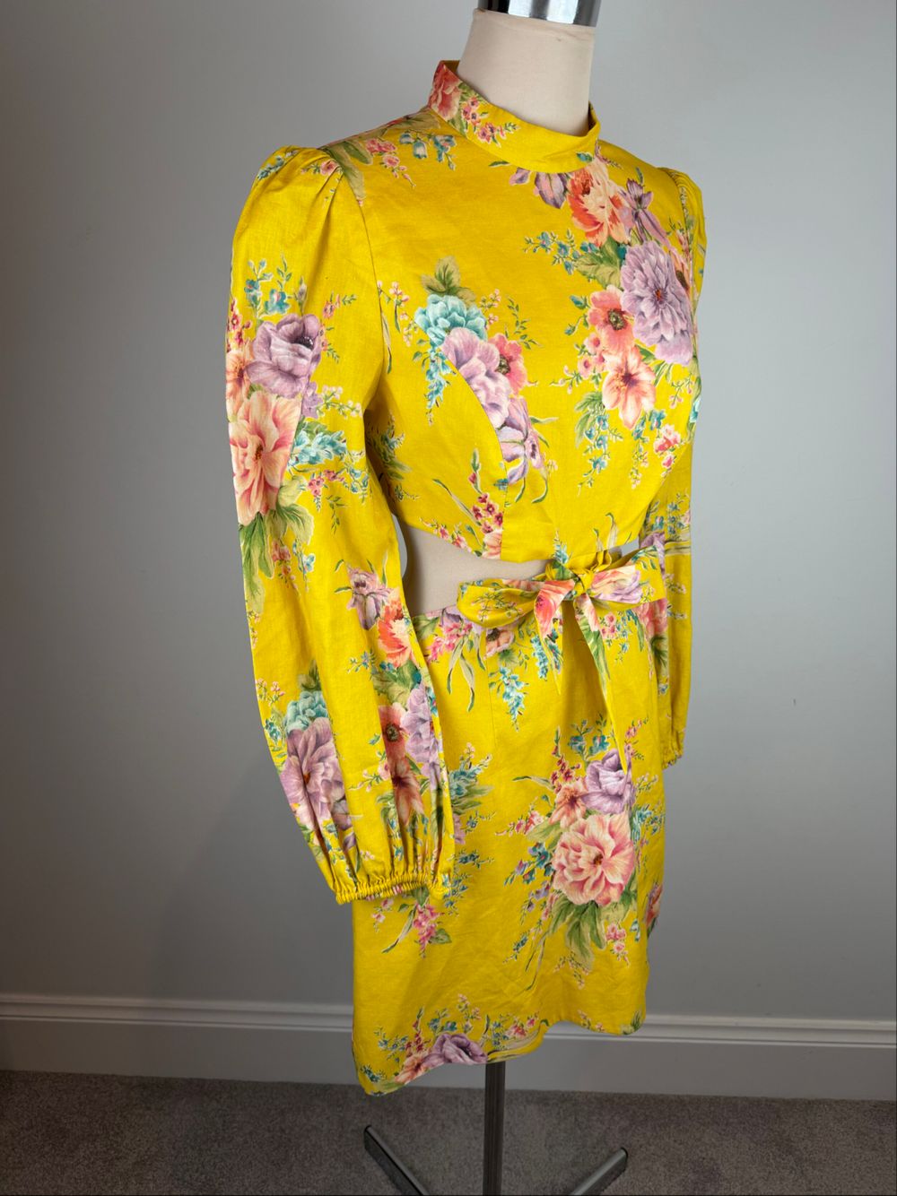 Zimmermann Yellow floral dress size 2 like new