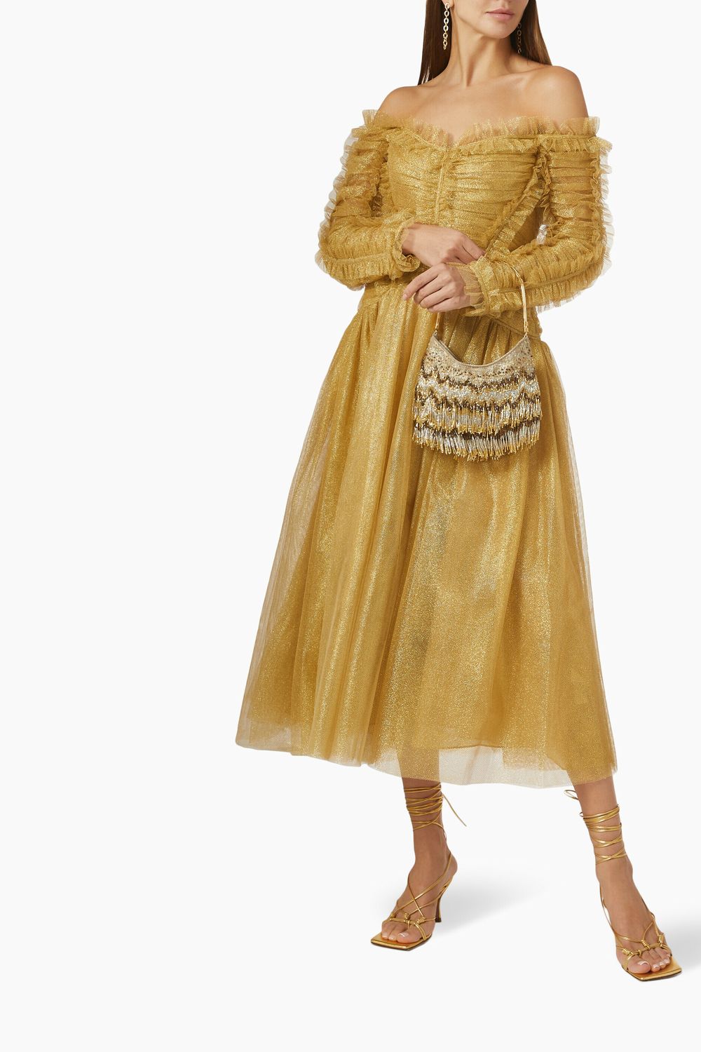 slim fit dress slacks Gold Paisley Maxine Tunic Mini Dress