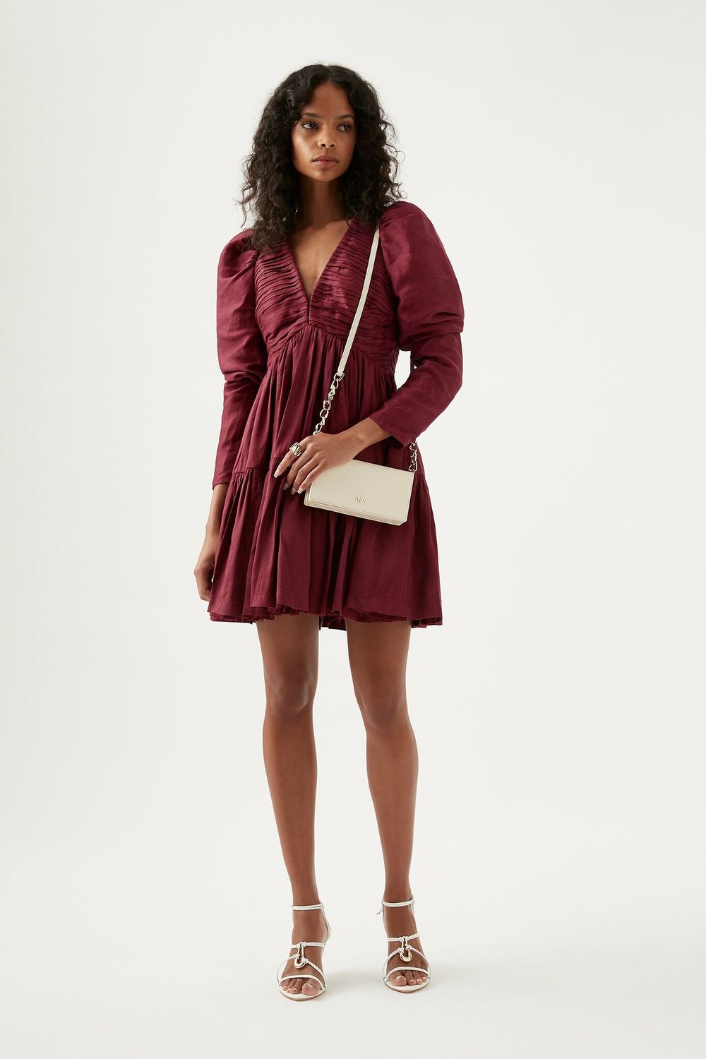 aje burgundy dress Unique Burgundy Floral Lace A-line Prom Dress, Evening Dress, PD382299 –  AlineBridal main image 1
