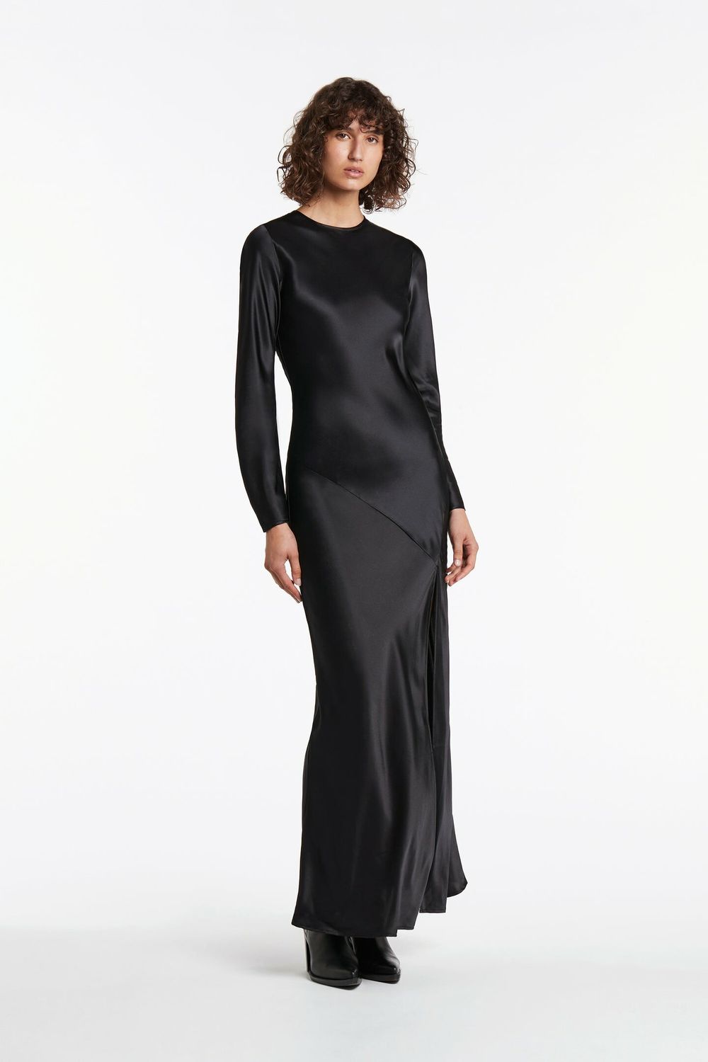 beautiful long dresses images with sleeves Long-Sleeve Beaded Long Formal Dress