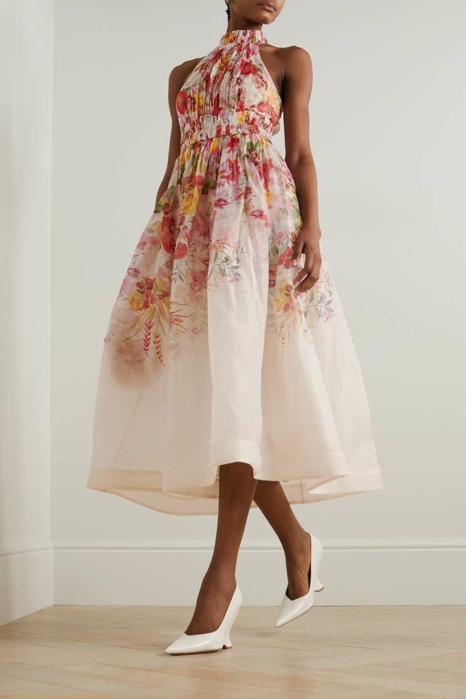 wonderland halter dress zimmermann crepe caftan