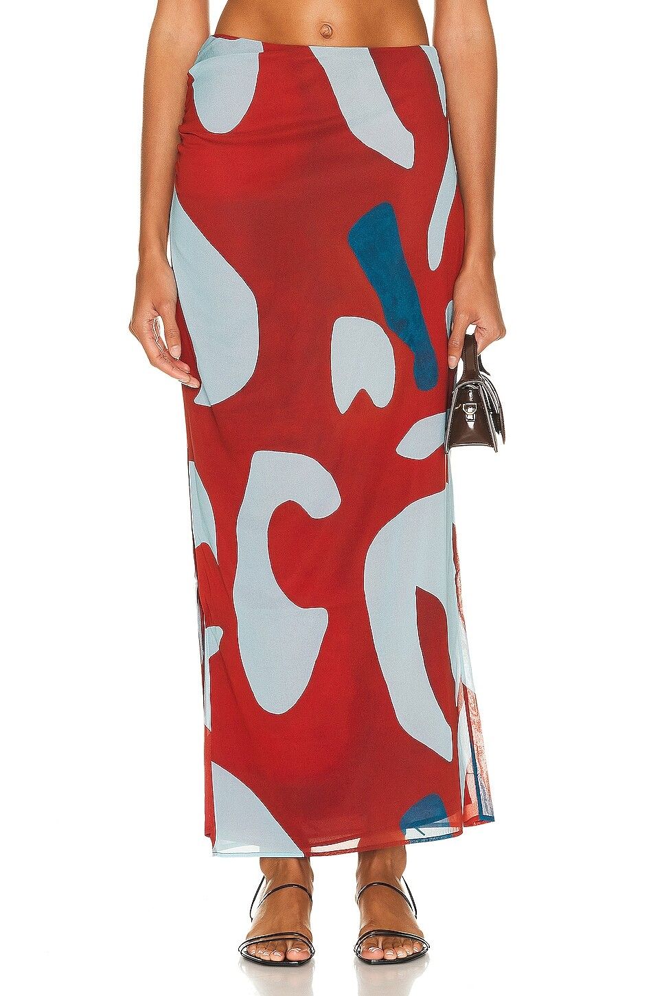 BNWT Sir The Label Ruby Reflection Frankie Gathered Midi Skirt - Size 0/6 AU
