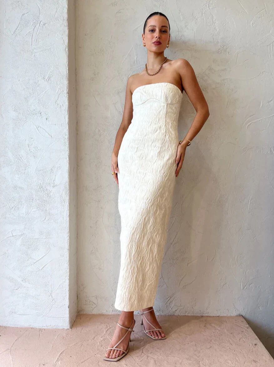BNWT Sir The Label Cloud Jacquard Etienne Column Gown - Size 1/8 AU