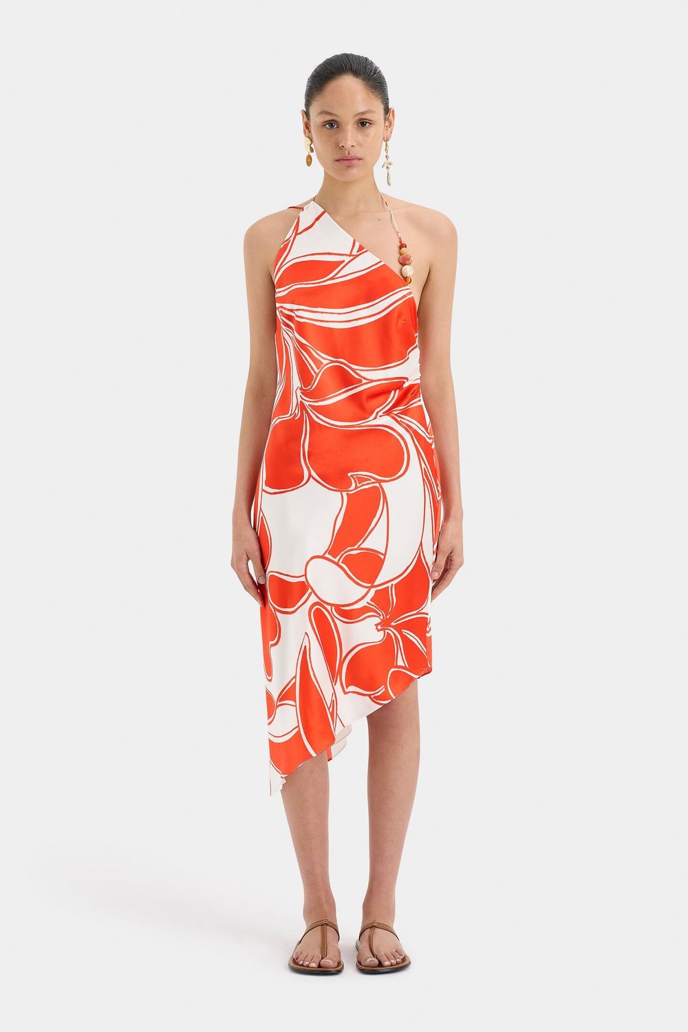BNWT Sir The Label Mariposa Lily Ramona Asymmetric Bias Dress - Size 1/8 AU