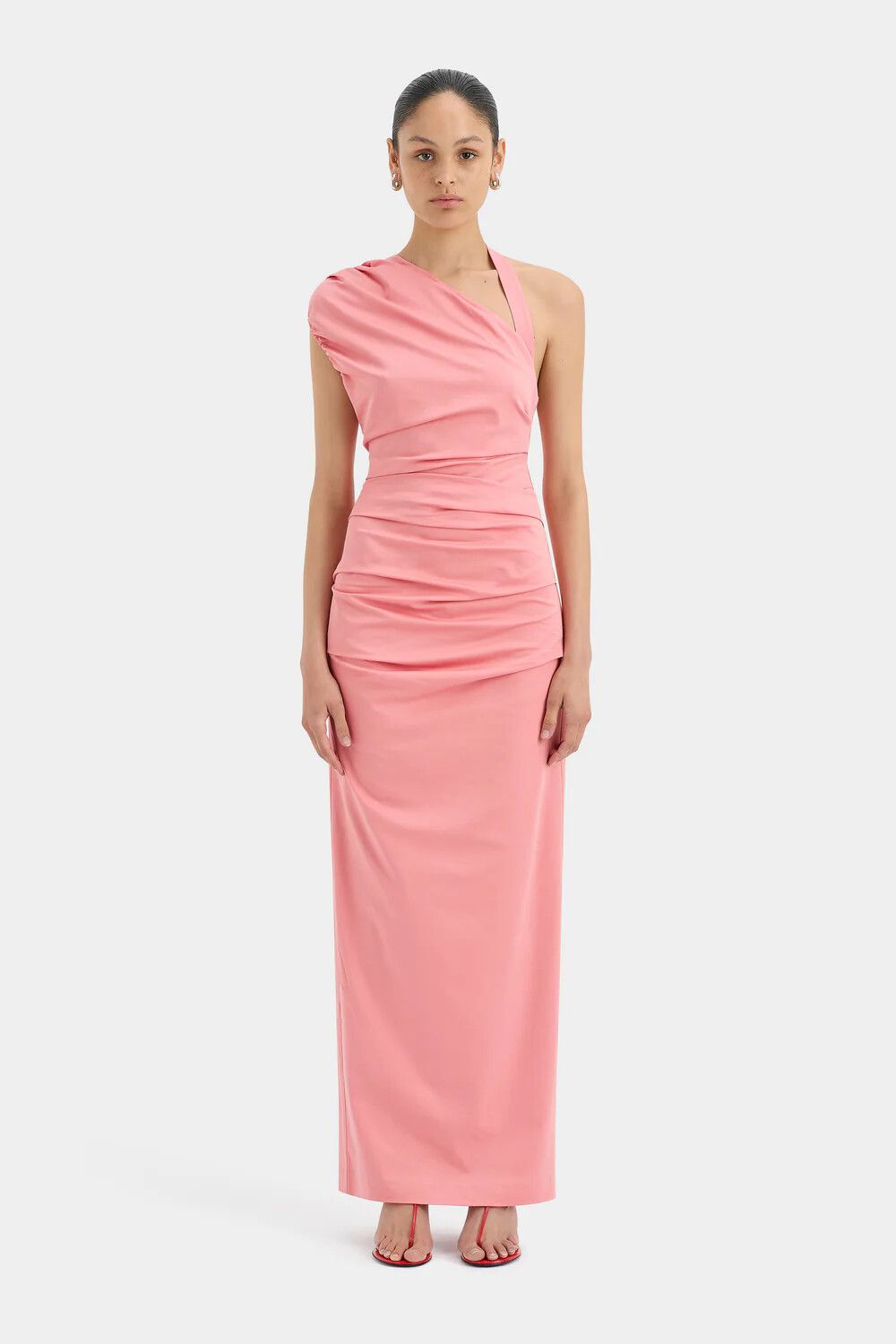 BNWT Sir The Label Pink Giacomo Gathered Gown - Size 2/10 AU