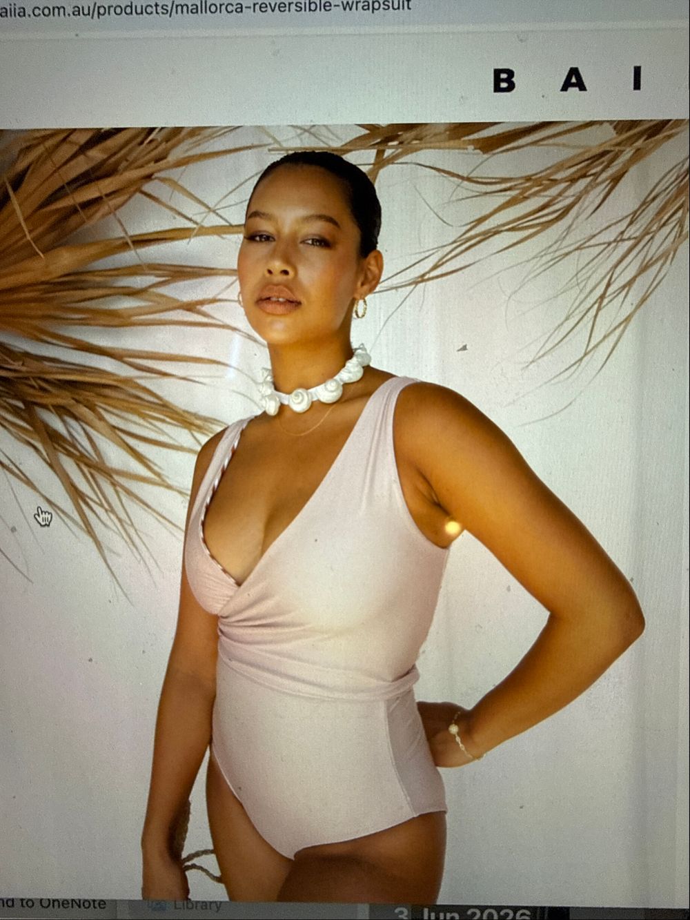 Baiia Beige Reversible Wrapsuit