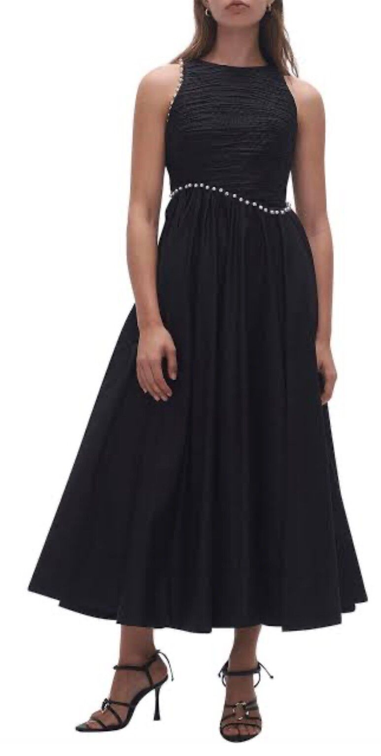 Aje Florence Pearl trim midi dress