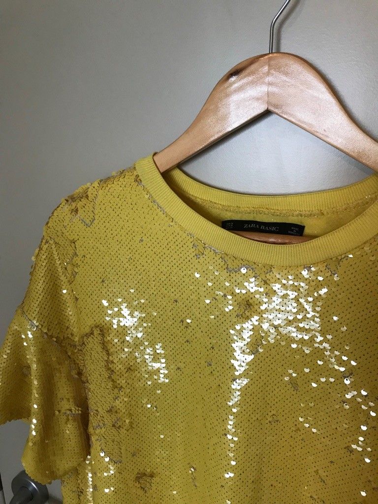 Zara - Zara Sequin T-shirt Dress on Designer Wardrobe