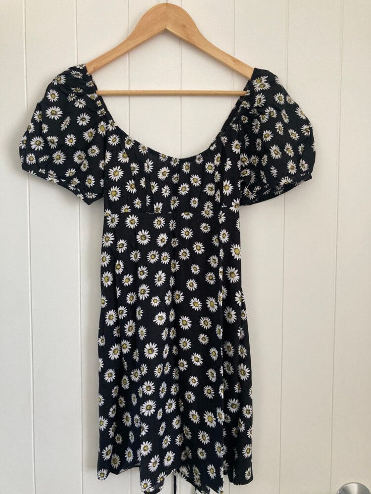 motel rocks black daisy dress Norme, 60s black wool minidress – One Vintage main image 0