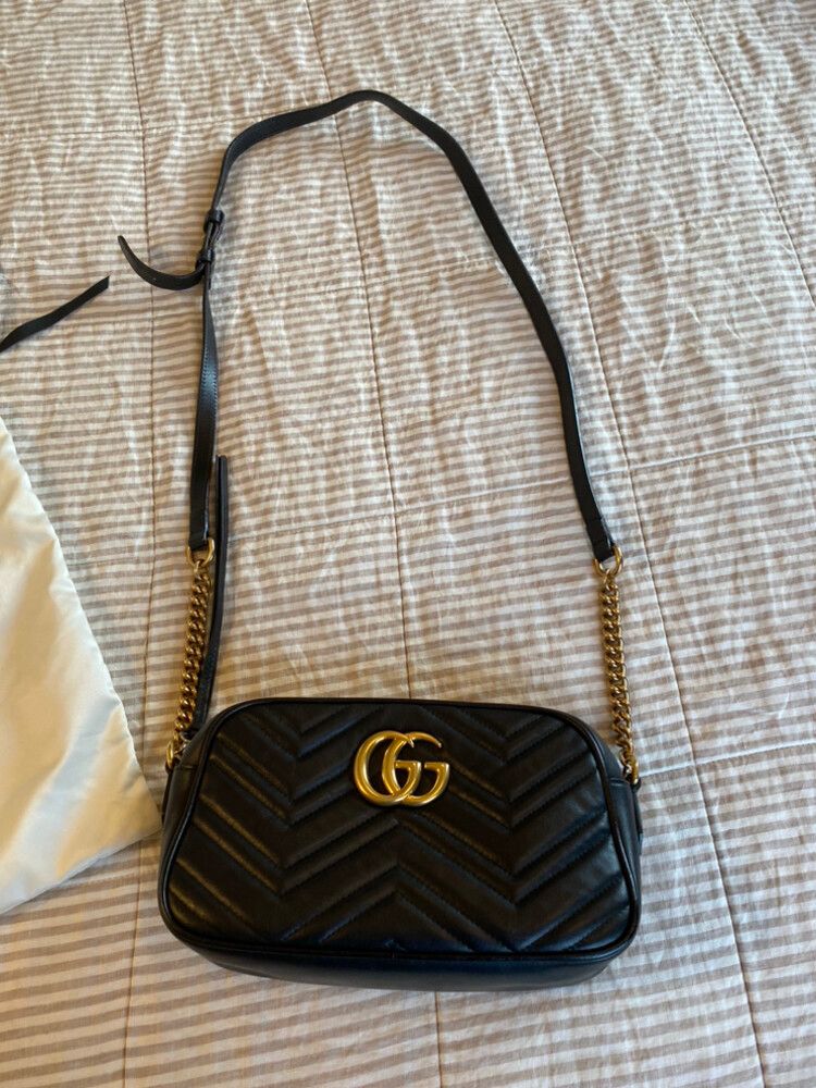 Black Gucci Marmont Mini Bag