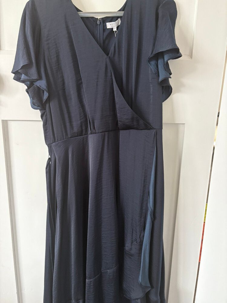 Whistle Occasional Navy Wrap Dress
