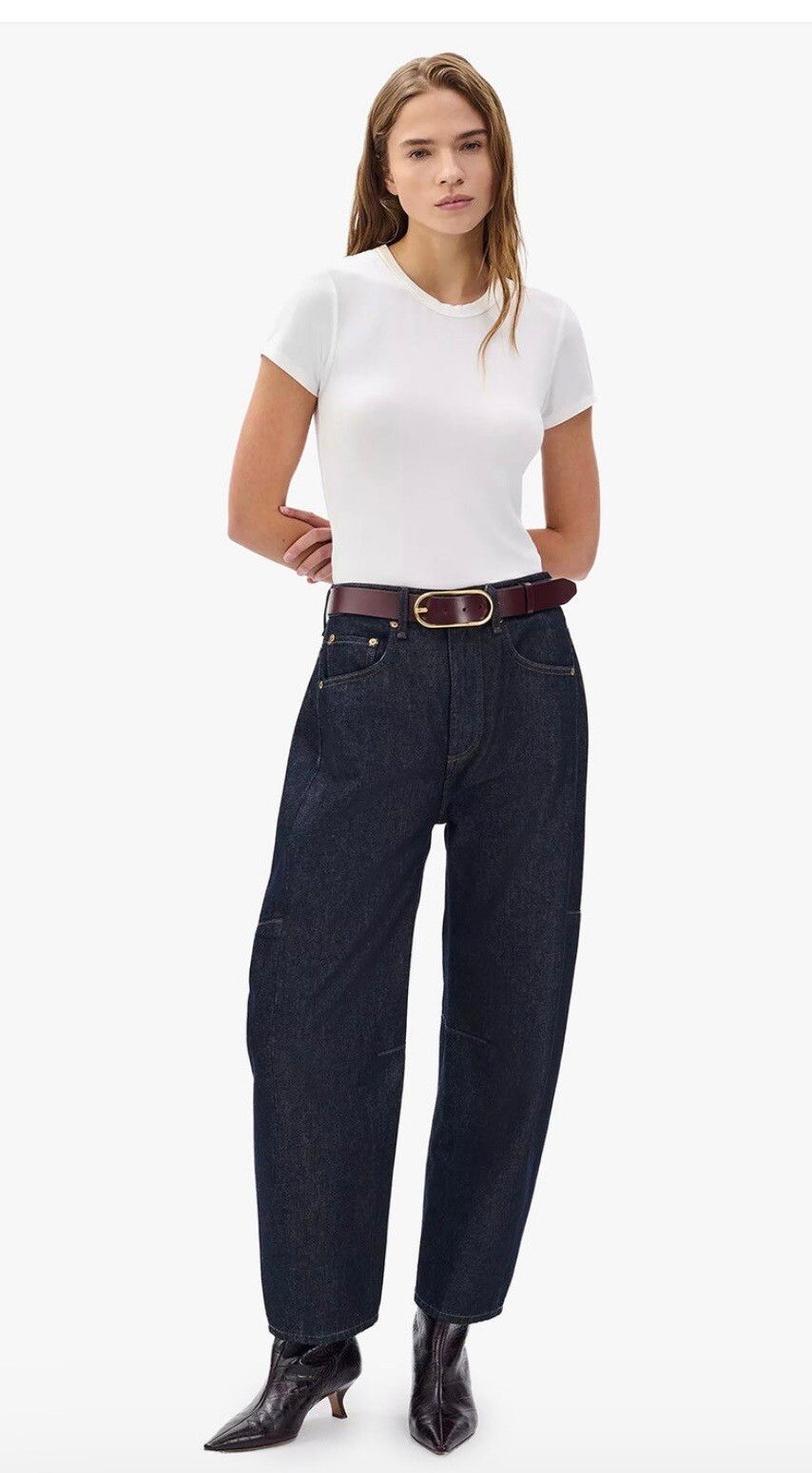 Rag & Bone Charlie Barrel Blue Denim Jeans - Twtri - Size 25