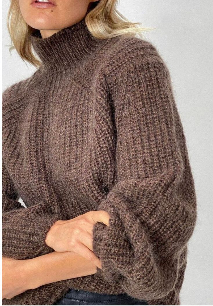 Moochi Linear Mohair/Wool Knit