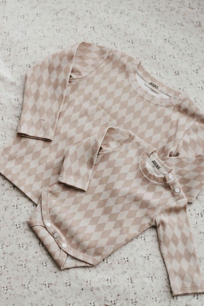 Bencer & Hazelnut Diamond Long Sleeve Top - Sz 4