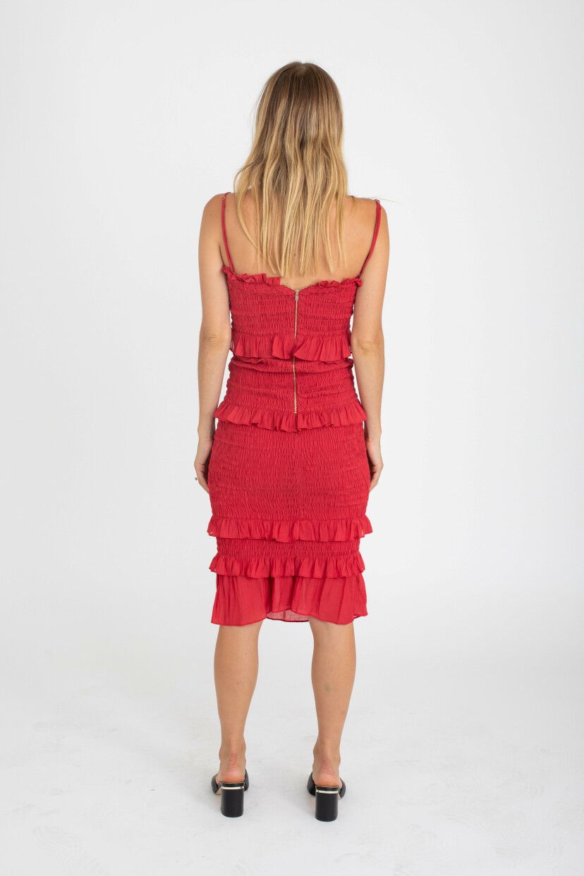 winona xia dress red Winona - Xia 3/4 Dress - Red