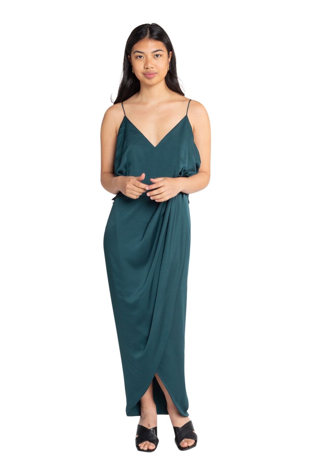 shona joy luxe cocktail frill dress Shona Joy Luxe Draped Cocktail Frill Dress Size 14 BNWT