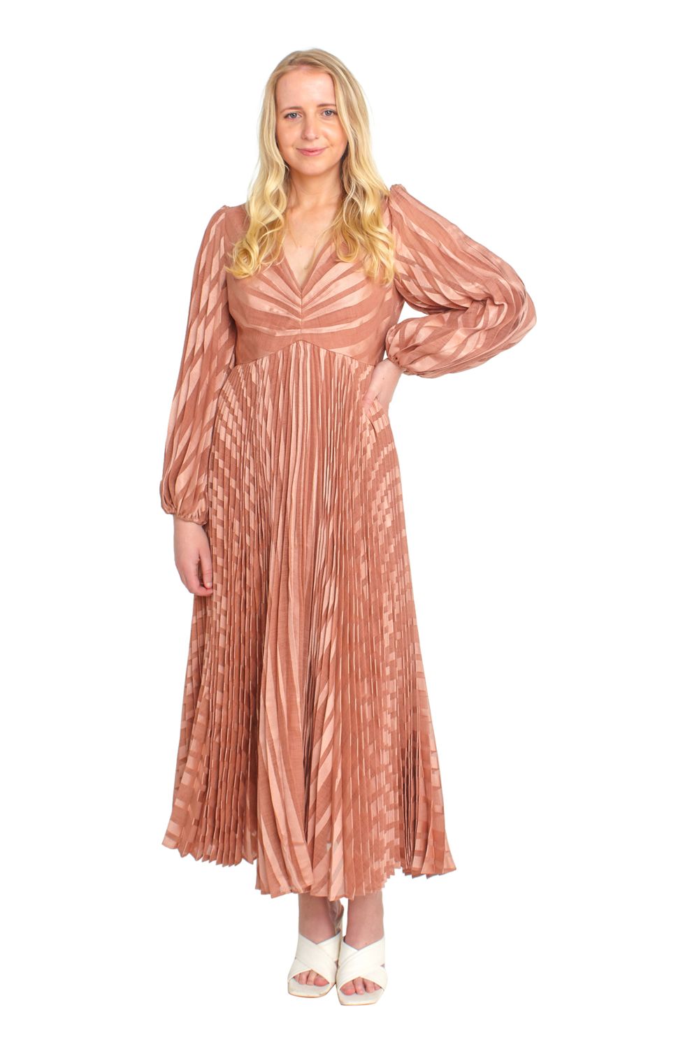rose gold off the shoulder prom dress Rose Gold Off-Shoulder Beaded Gown with Corset Bodice & Slit