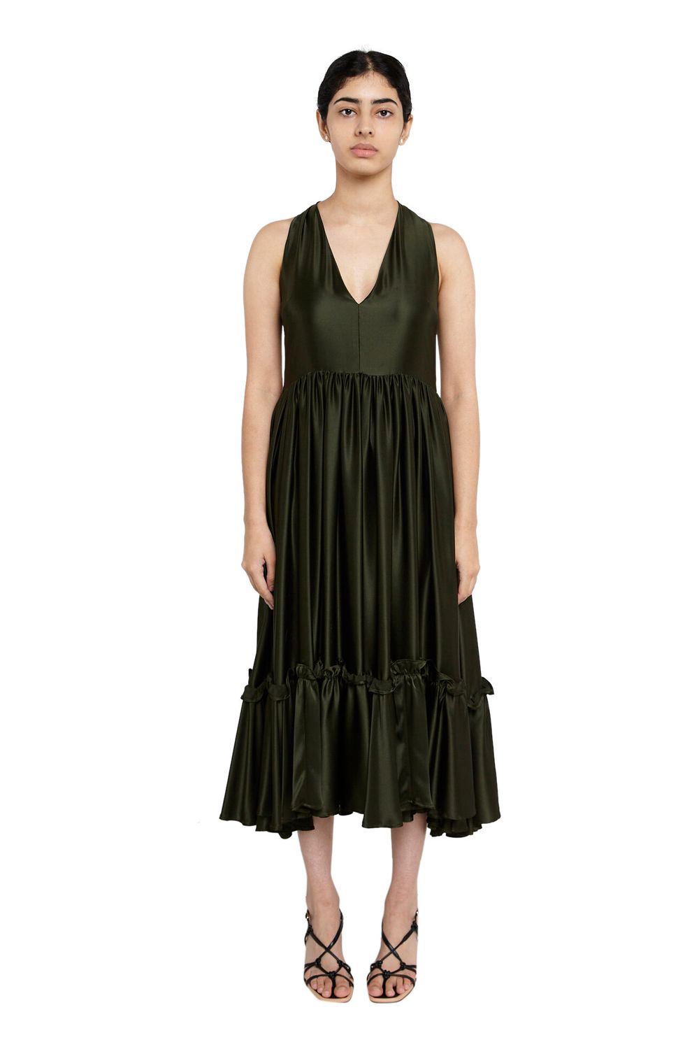 Madalyn Ivory/Black Midi Dress