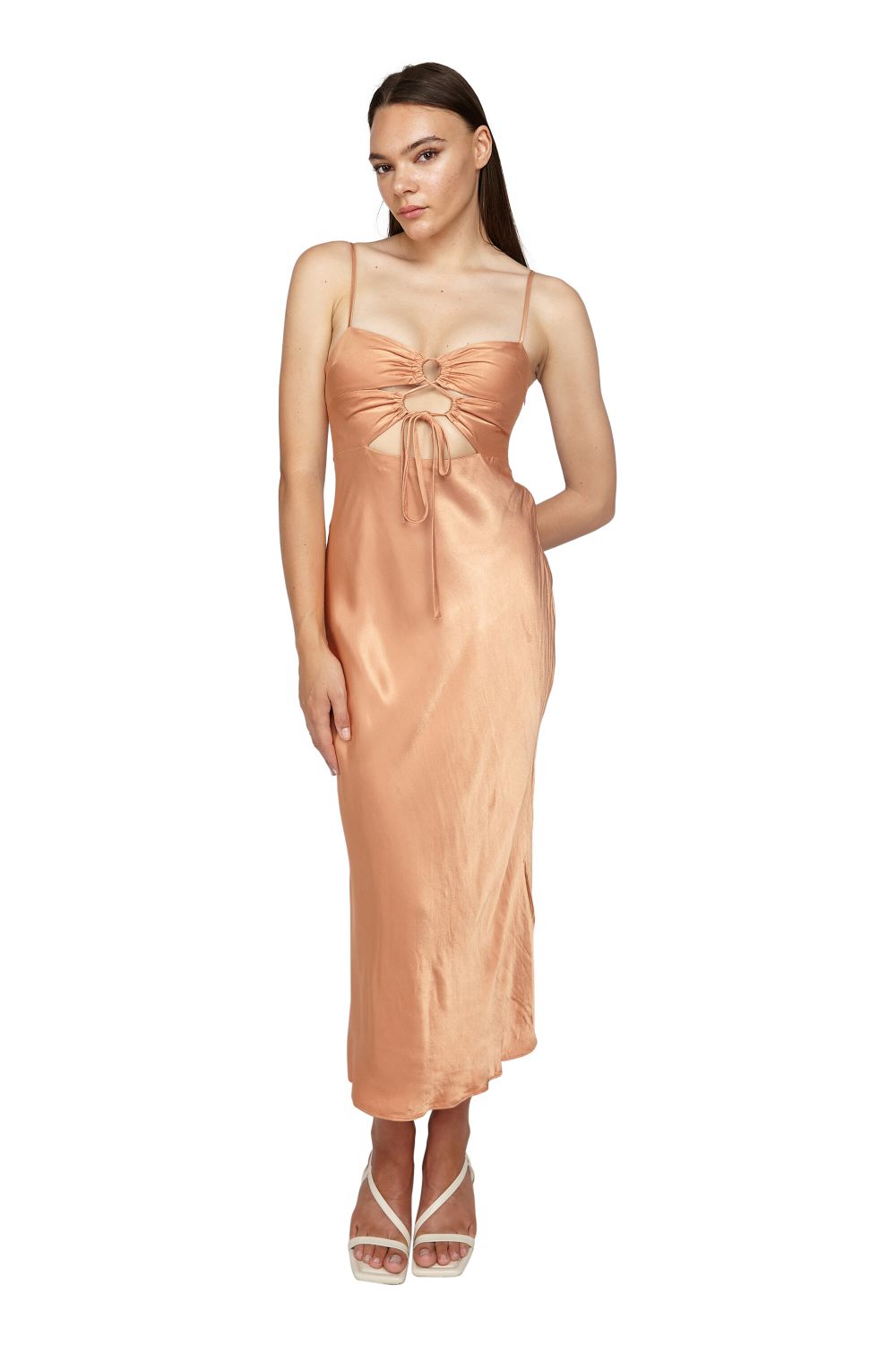 chinese dress ladies Stratus Lace High Neck Maxi Dress | Ivory | Dresses