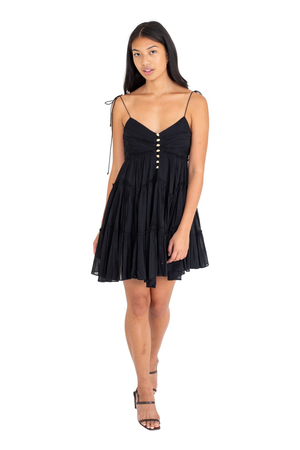 Aje - Mimosa Tiered Mini Dress - Size 8 on Designer Wardrobe