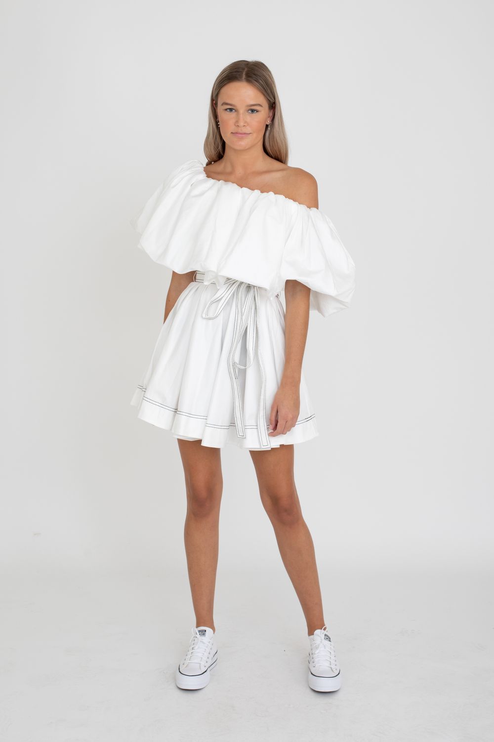 Aje - Mimosa Tiered Mini Dress Black | All The Dresses