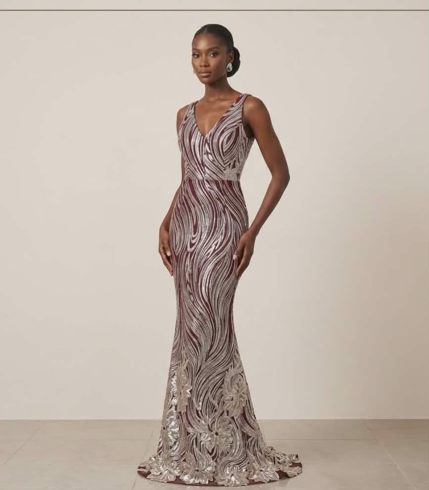 Sequin Sleeveless Maxi Dress