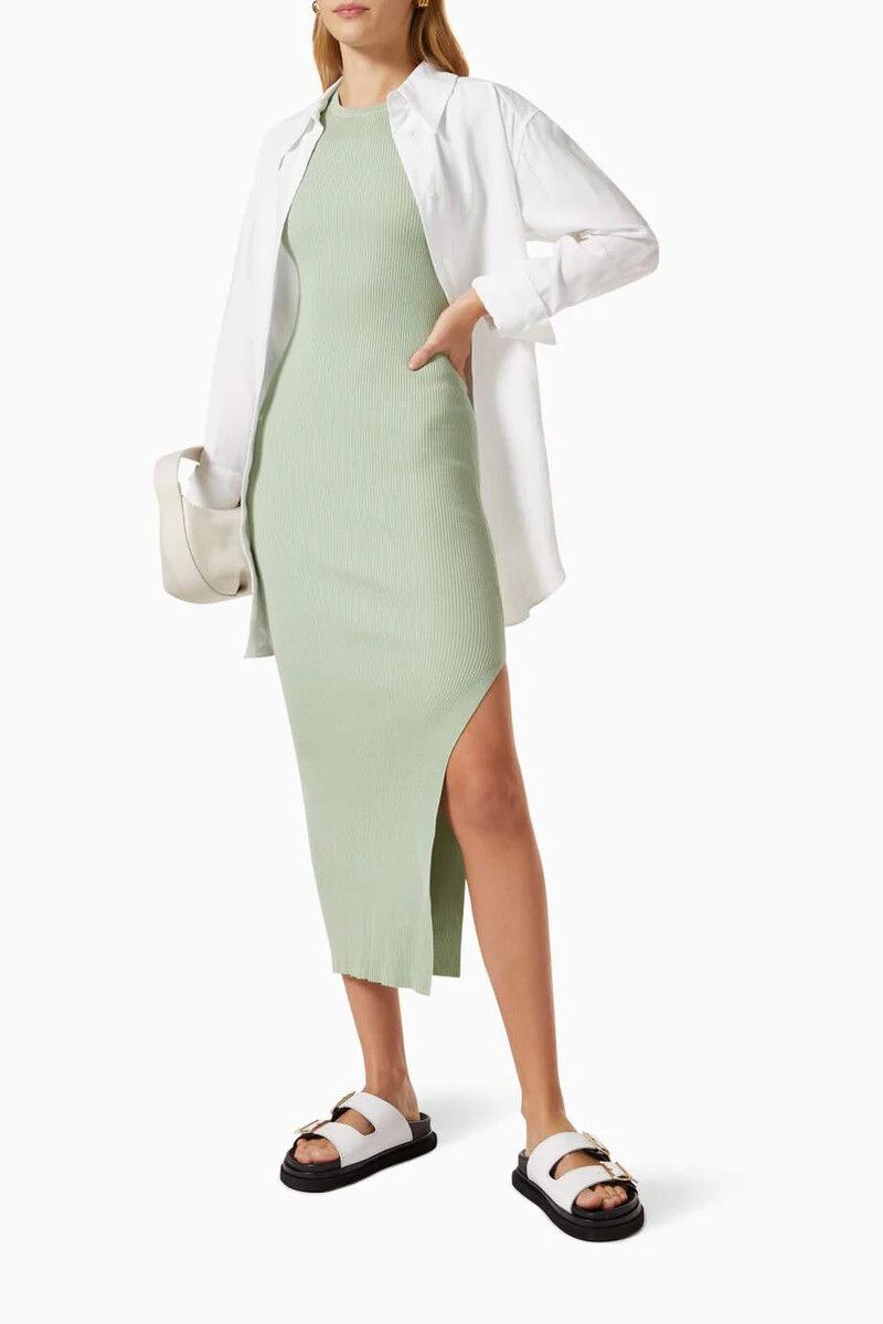 Mossman Spearmint Ribbed My Reflection Dress