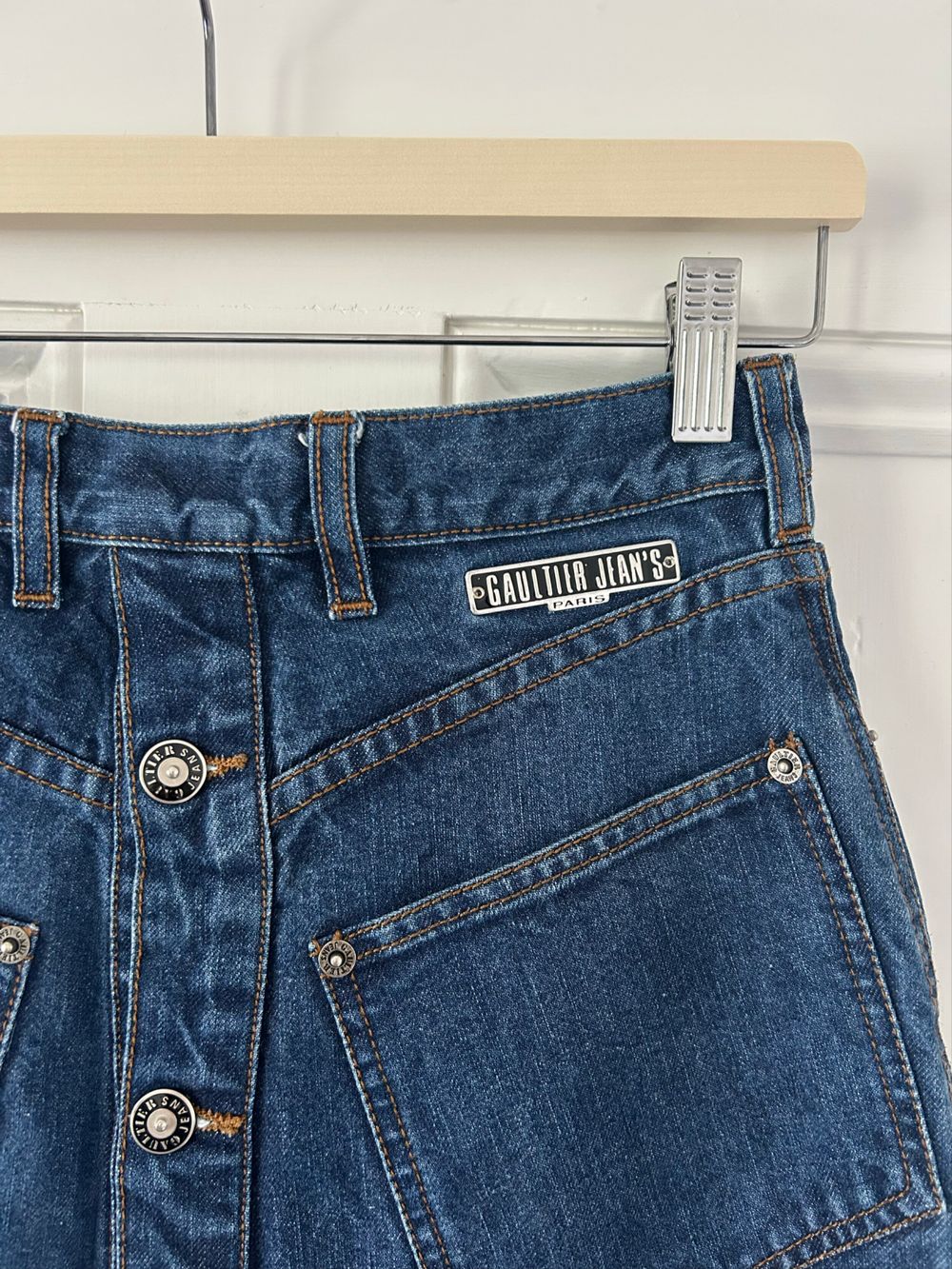Vintage Gaultier Jean's Blue Denim Midi Skirt