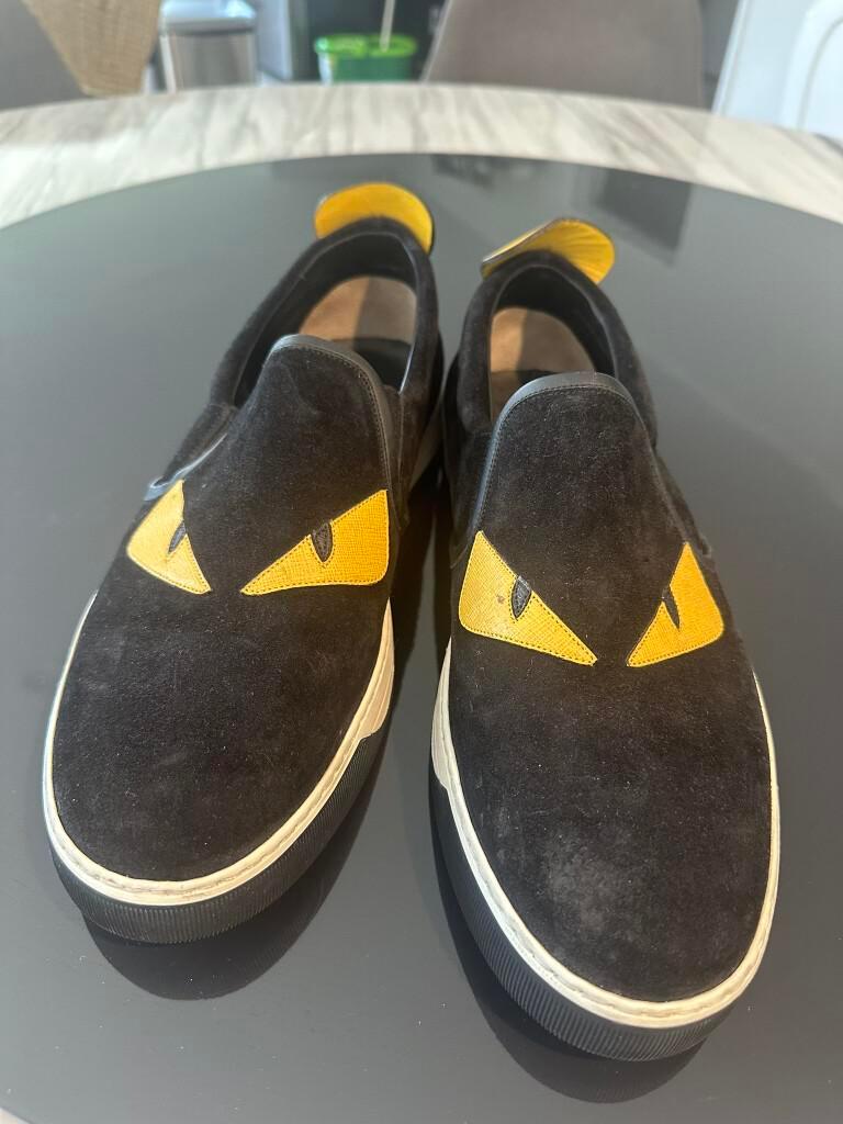 Fendi - Fendi Black Yellow Loafers on Designer Wardrobe display picture 3