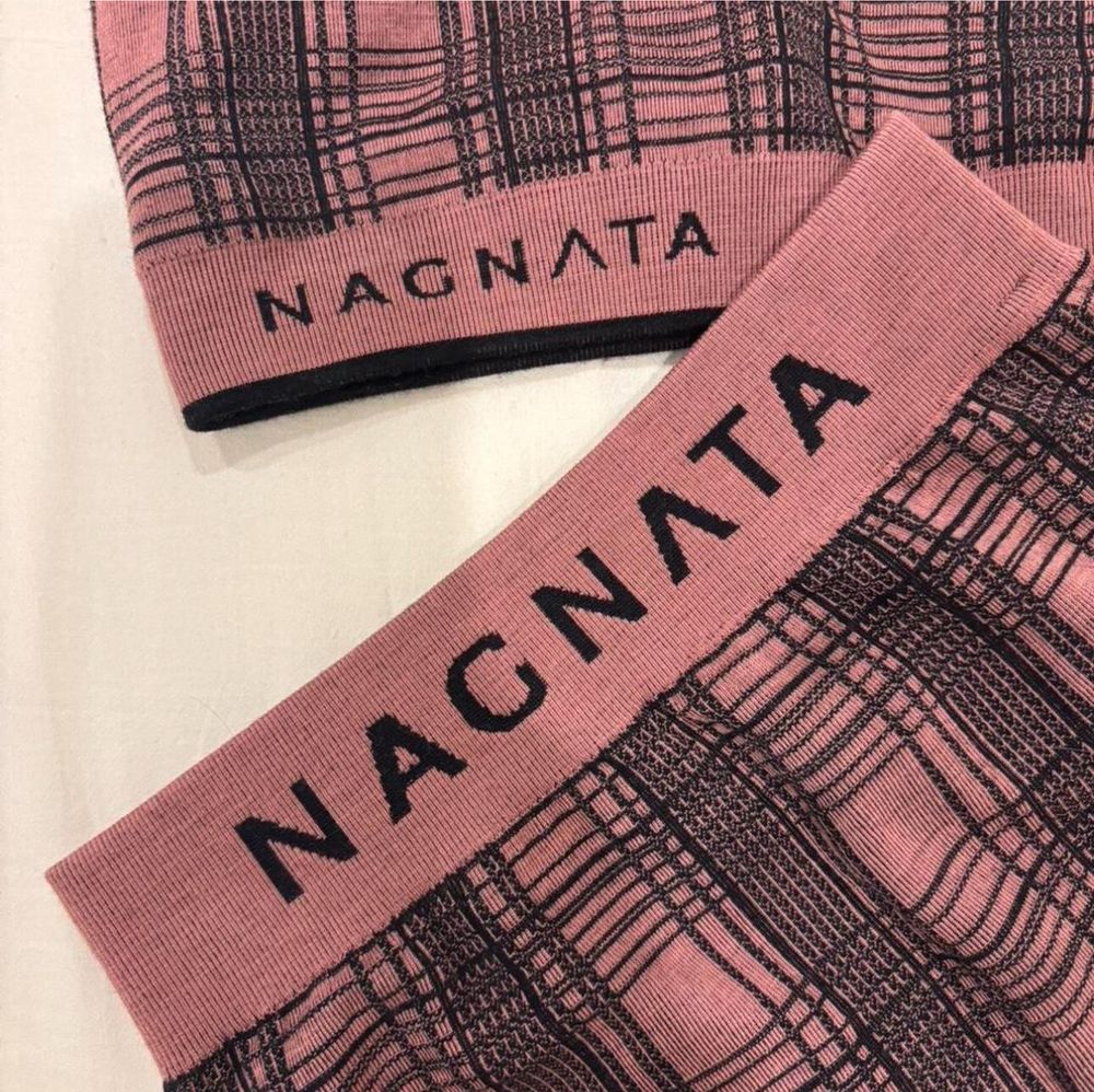 Nagnata Pink Plaid Activewear Set