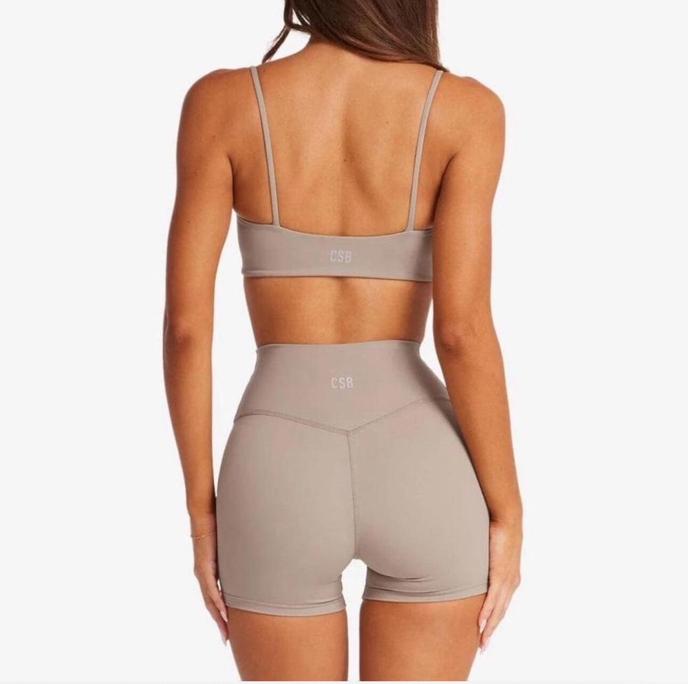 CSB Beige High Waisted Shorts