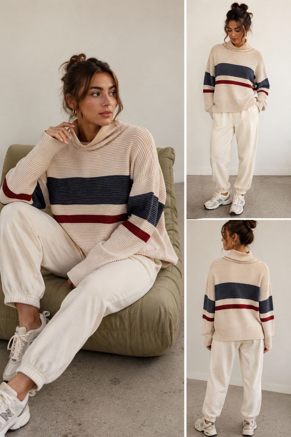 NAGNATA Organic Cotton Rib Knit Turtleneck – Size S