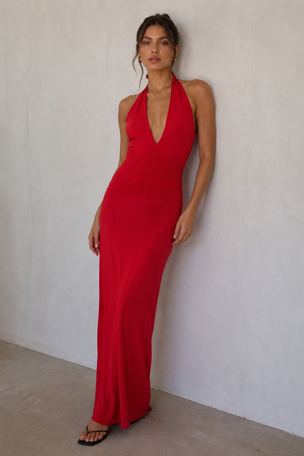 kookai red maxi dress